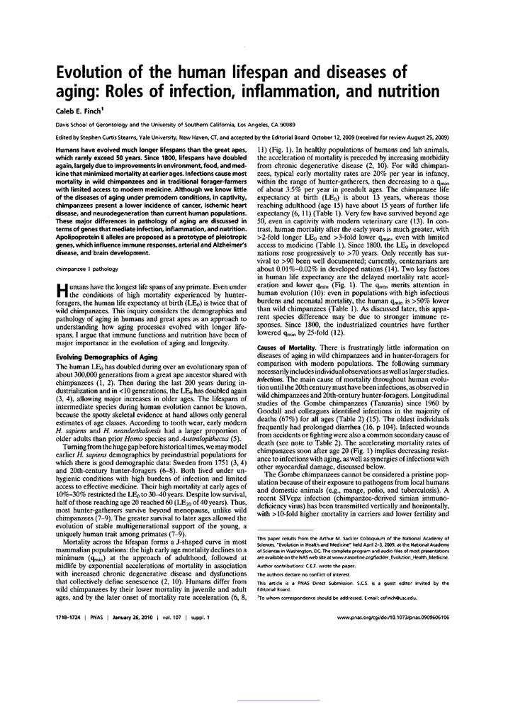 Evolution of the Human Lifespan and Diseases of Aging: Roles of